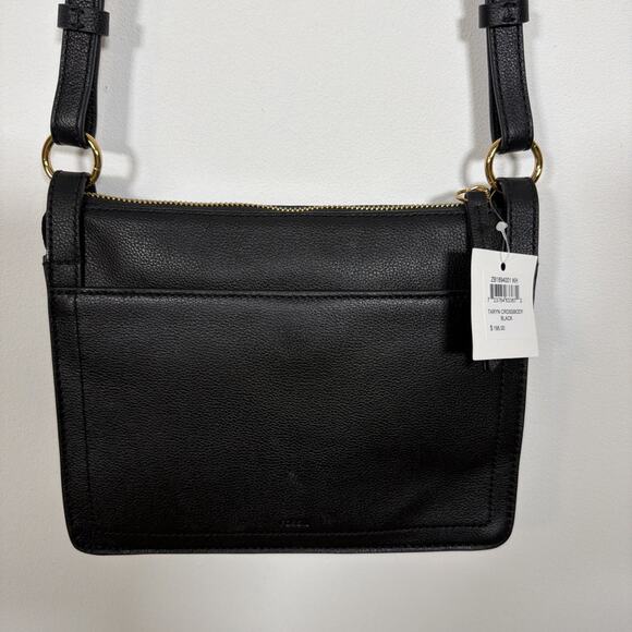 Fossil Taryn Crossbody Bag Black Leather Purse NWT - Picture 4 of 9